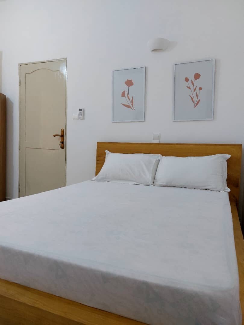 Chambre avec linge de maison