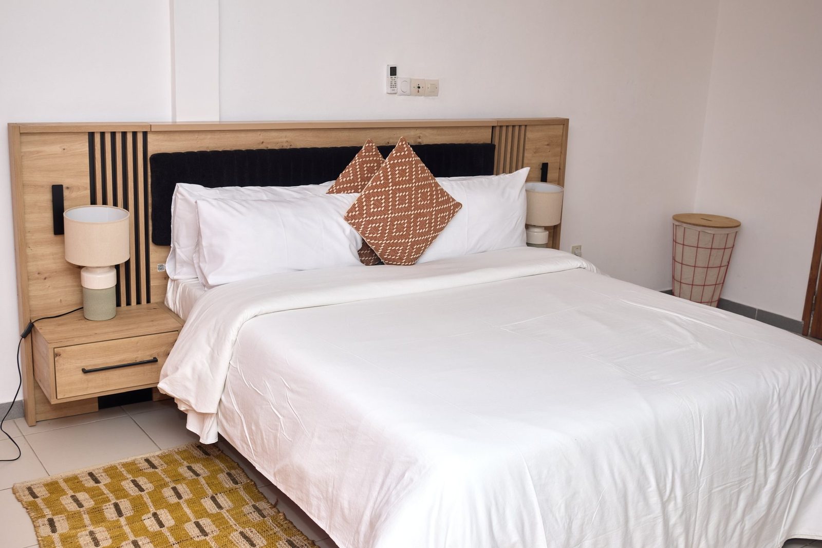 Chambre avec linge de maison